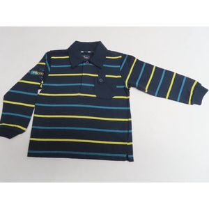 Polo met lange mouw - Jongens - Gestreept - marine - 18 maand 86