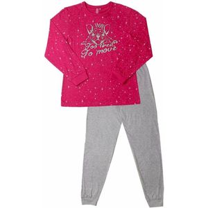 AnnaRebella Meisjes Pyjama - 100% Katoen - Rood - Maat 140