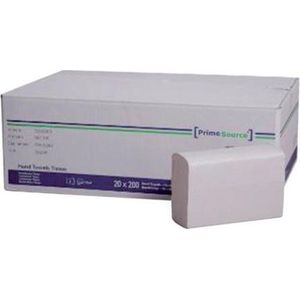 Handdoek primesource i-vouw 2laags 21x24cm 40000st