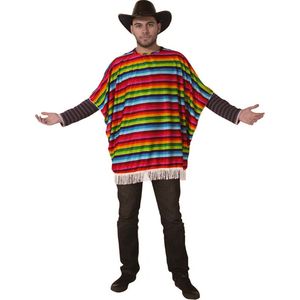 Mexicaanse kleding - Mexicaanse poncho - Carnavalskleding - Carnaval kostuum - Volwassenen - One size