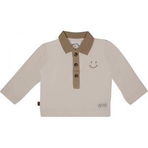 Frogs and Dogs - Smile Polo Shirt - Beige - Maat 62 -