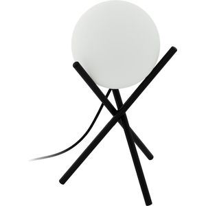 EGLO Castellato - tafellamp - E14 - 1-lichts - zwart/wit