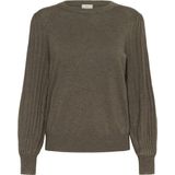 Kaffe - KALone - Gebreide Trui - Bruin Gemêleerd