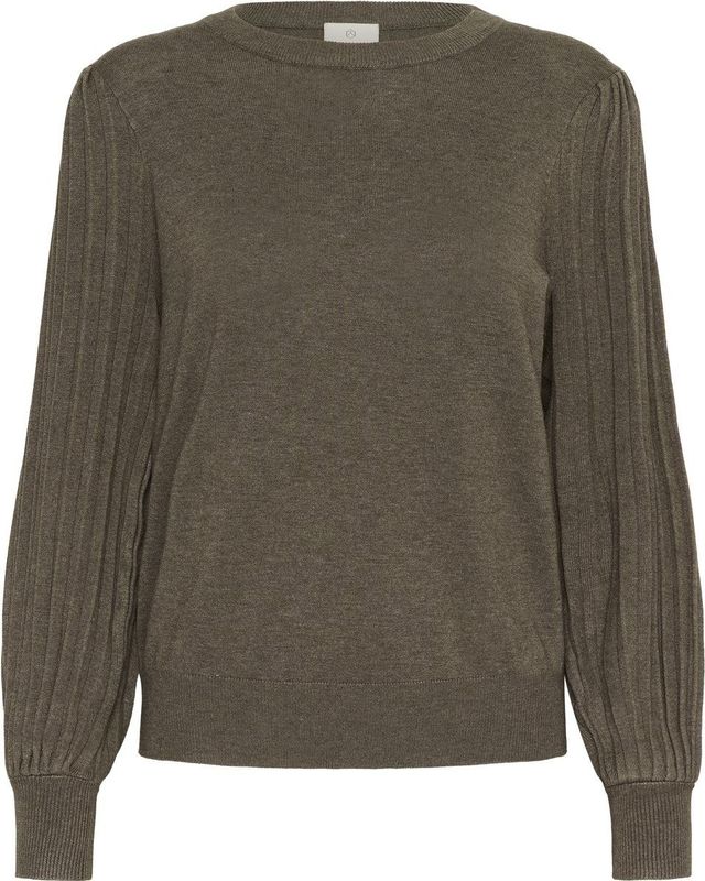 Kaffe - KALone - Gebreide Trui - Bruin Gemêleerd