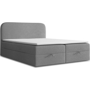 Meuba Home - Vivaldi Boxspring - Grijs - 180x200 - Stof - Met topper 8cm