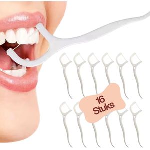 Life Time Dental Floss Pick 2-in-1 Flosser - 16 Stuks