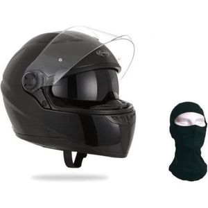 Integraalhelm - Dubbelzijdig Schermsysteem - Helder Scherm - Zwart - Hypoallergene Stof