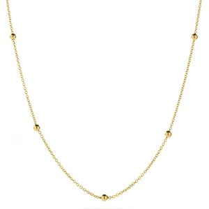 Gisser Jewels - Halsketting VGN018 - 14k geelgoud - met beads (3 mm) - 38 + 4 cm