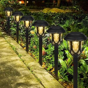 Tuinverlichting op zonne-energie - 10 stuks solarlampen - buitenverlichting decoratie - buitenverlichting voor rijwegen - tuinveiligheidsverlichting - tuinverlichting voor patio en gazon