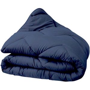 PrincessDekbed Classic 2-in-1 Wasbaar Eazydekbed Zonder Overtrek – Donker Blauw- Navy Bedrukt -Hoesloos 1-Persoons 140×200 cm