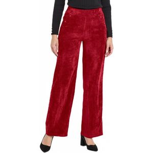 Broek met wijde pijpen van milleraies fluweel met semi-elastische tailleband