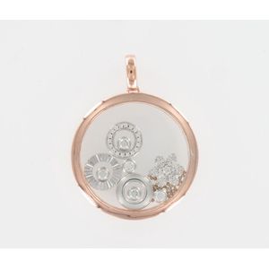 Silventi 732401083 - hanger - Brass - 35 mm doorsnee - Cirkels - Staal - Rosegoudkleurig plating