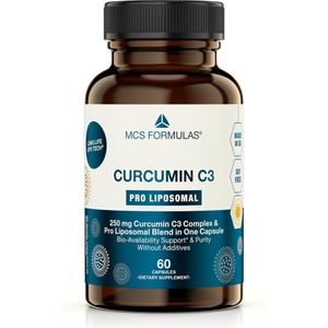 Curcumin C3 - LIPOSOMAL - NO ADDITIVES - 60 capsules (Turmeric, Kurkuma, Curcumine)