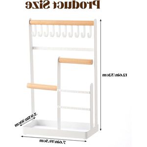 Sieradenstandaard voor oorbellen, kettingen, armbanden en hangers - Grote organizer met gaten