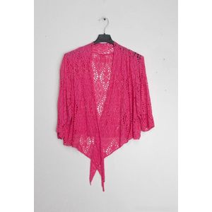 Dames vest Resa effen fuchsia bolero model XL/XXL Curvy Mode