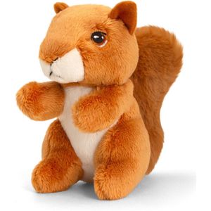 Keel Toys Knuffel - Eekhoorn - rood - dieren knuffels - pluche - 12 cm