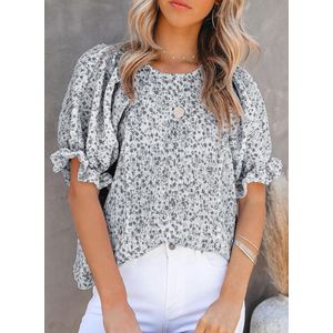 Bloem Sweatshirt Dames Korte Mouwen Tuniek