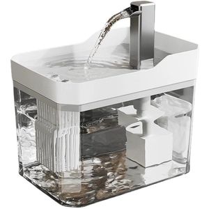 Gran Vida® - Honden & Katten Drinkfontein - Waterdispenser met Filter - Transparant Design - 1,5L