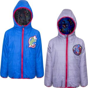 Avengers winter jas, omkeerbaar - grijs - blauw - 4 jaar - 104