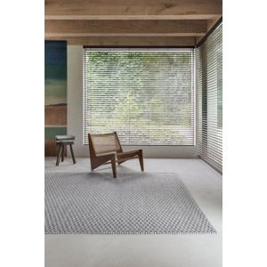 LIGNE PURE Rhytm – vloerkleed – tapijt – handgeweven – wol – eco – modern – Grijs - 60x120