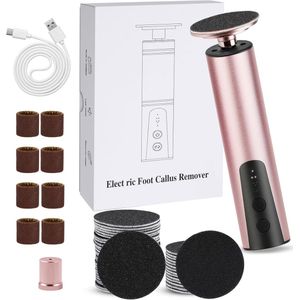 Oplaadbare Elektrische Voetvijl - Professionele Voetverzorging - Met Verwisselbare Polijstkoppen