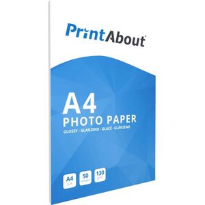 PrintAbout - Premium Glossy A4 - Fotopapier - 130 grams - 50 vel