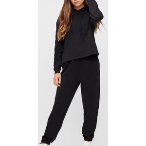 Huispak dames - Lounge pak dames - Oversized jogging pak vrouwen - XS - Zwart