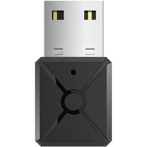 USB Bluetooth 5.0 Audio Adapter - Draadloze Transmitter en Receiver - zender en ontvanger - Voor PC, TV, Auto en Speakers - zwart