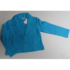 Gilet - Meisje - Aqua blauw - Effen - Sweatstof - 4 jaar 104