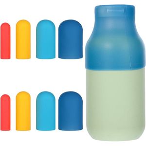 8 stuks lekvrije siliconen elastische flessenhoezen voor reiscontainers - shampoo, douchegel, toiletartikelen