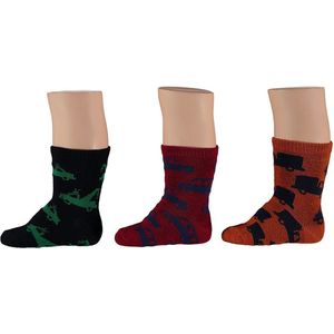 Apollo Babysokken Computer Jongens Katoen Rood 3 Paar Mt 74-86