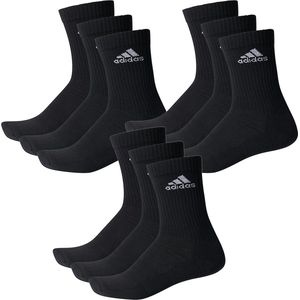 SOKKEN 9 PACK adidas CUSHIONED CREW tennissokken sportsokken dames heren unisex 9 paar