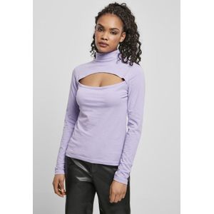 Urban Classics - Cut-Out Turtleneck Longsleeve top - XL - Paars