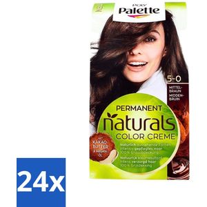 Poly Palette - Haarverf - Middenbruin 5-0 - 115ml - Voordeelverpakking - 24 stuks