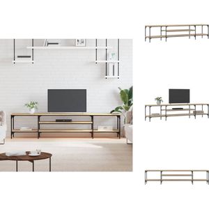 vidaXL Tv Meubel - Tv Meubels - Tv Wandmeubel - Tv Tafel - Tv-meubel 201x35x45 cm bewerkt hout en ijzer sonoma eikenkleur