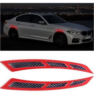 Reflecterende anti-botsing waarschuwingsstrips stickers voor auto SUV vrachtwagen - rood .