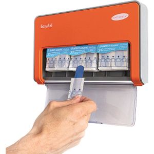 Pleisterdispenser EasyAid met 90x Detecteerbare pleisters. 60x Watervast & 30x Elastische detecteerbare pleisters