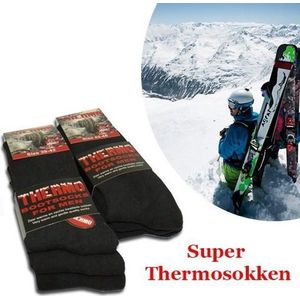 6-pack Super Thermosokken | Maat 43-46 | Zwart kleur