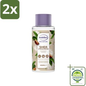 Andrélon - Pro Nature - Shea Strong Repair - Haarconditioner - 400 ml - Voordeelverpakking - 2 stuks - Haar conditioner - Herstellende conditioner