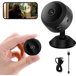 Spy Camera - Bewakingscamera - Spycam Mini-camera 1080p HD wifi A9 nachtzicht bewakingscamera met bewegingsdetectie 150° groothoek kleine bewakingscamera voor binnen en buiten baby huisdiermonitor zwart - HD kwaliteit - Nachtzicht