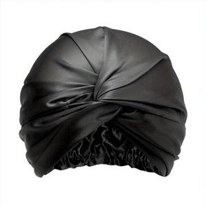 Bovista Zijden Slaapmuts - Satijnen Nachtmuts - Silk Bonnet - Sleep Cap - Haarverzorging - Satin - Verstelbaar - Voor Zacht & Stralend Haar - Zwart