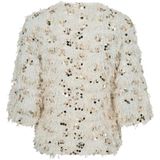 Freequent - FQnolla 207136 - Shirt - Moonbeam - V-hals - Halve Mouwen