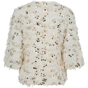 Freequent - FQnolla 207136 - Shirt - Moonbeam - V-hals - Halve Mouwen