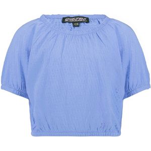 4PRESIDENT T-shirt meisjes - Mid Blue - Maat 140 - Meiden shirt