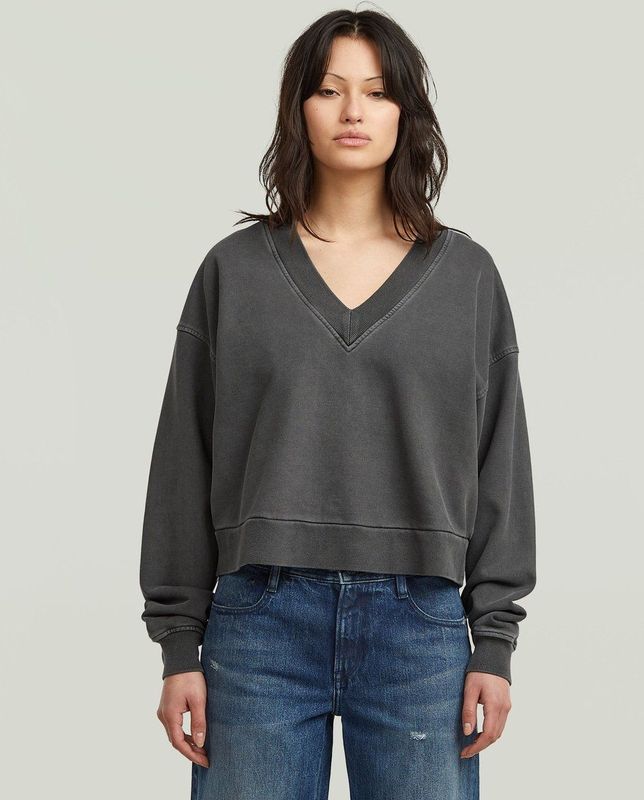 G-STAR Washed Loose v sw wmn, grijs (Granite Gd D27806-e159-b810), XXS