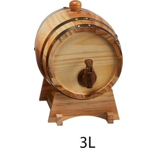 Wijnvat - 3 Liter - Wine Barrel - Wijn vat - Wijnvaatje – Wijn Accessoires - Naturel - Tapkraantje