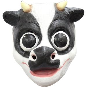 Partychimp Koe Gezichts Masker Halloween Masker voor bij Halloween Kostuum Volwassenen - Latex - One-size