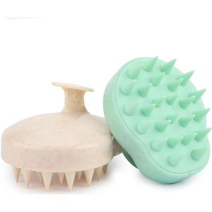 Hoofdhuid Massage Borstels - Stimuleert Haargroei - 2 Stuks - Muntgroen & Beige - Tarwestro Handvat