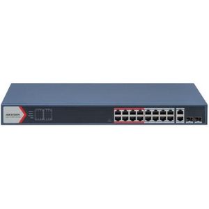 Hikvision - 16-poorts Fast Ethernet Switch - Smart-Managed - Zwart