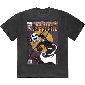 Disney The Nightmare Before Christmas - Spiral Hill Jack Heren T-shirt - S - Zwart